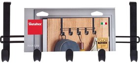 Cuier de ușă negru din metal 38 cm Lava – Metaltex