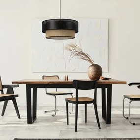 Pendul pe cablu BORHO, 1xE27/60W/230V, negru/jută