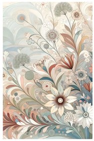 Tablou flori elegante în linii fine