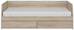 Pat de o persoană 90 cm Noella (Stejar sonoma) (cu somieră). 1053146