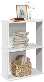 vidaXL Bibliotecă cu 3 niveluri, alb, 60x30x80 cm, lemn de prelucrare
