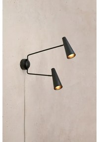 Lampă de perete Markslöjd 108690 PEAK 2xE14/40W/230V negru