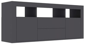 801816 vidaXL Comodă TV, gri, 120 x 30 x 50 cm, PAL