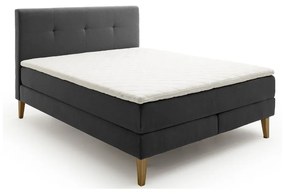 Pat boxspring gri antracit 160x200 cm Stockholm – Meise Möbel