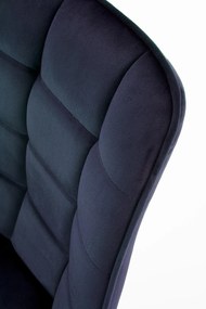 Scaun tapițat K332 pentru sufragerie - albastru marin