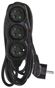 Prelungitor 3Z 5m negru