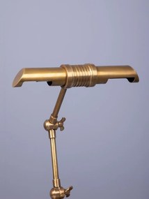 Lampă de birou din alamă antichizată, cu braț articulat, finisaj vintage, 51×30 cm, „Banco"