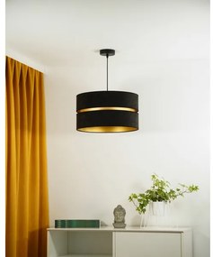 Lustră pe cablu Duolla DUO 1xE27/15W/230V d. 40 cm negru/auriu