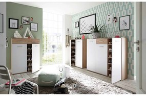 PANTOFAR MANUEL 3,136X36X118 CM,3 USI,1 SERTAR,CULOARE SONOMA/ALB,PAL