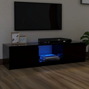 Comoda TV cu lumini LED, negru, 140x40x35,5 cm 1, Negru, 140 x 40 x 35.5 cm