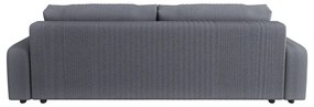 Canapea gri închis extensibilă, cu spațiu de depozitare, cu tapițerie din catifea reiată 234 cm Sara – Ropez
