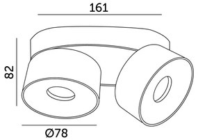 Spot LED dimabil LAHTI MINI 2xLED/9W/230V 3000K CRI 90 alb