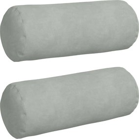 vidaXL Perne Bolster 2 pcs Gri deschis Ø 15 x 40 cm