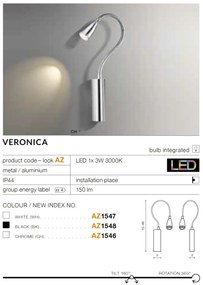 Aplica LED cu brat directionabil VERONICA alba