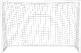 SPORTNOW Poartă de fotbal, plasă robustă, cadru din plastic, țăruși, 300L x 120B x 200H cm, Alb | Aosom Romania
