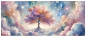 Tablou – Arborele vieții printre nori (120x50 cm)