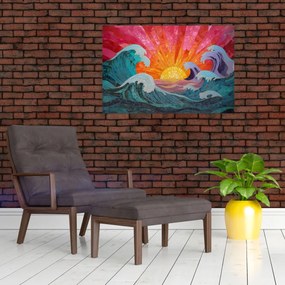 Tablou - Mozaic de valuri (90x60 cm)