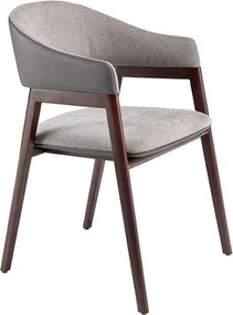 Scaun cu brate tapitat design italian Nogal