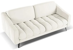 Canapea albă cu tapițerie din catifea 202 cm Nalu – Makamii