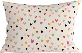 Fata de perna din policoton DOTHEARTS POLY 50x70 cm, crem