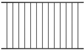 vidaXL Panou de gard din oțel vopsit în câmp electrostatic 1,63x1,25 m negru