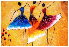 Tablou - Pictură în ulei, balerina (90x60 cm)
