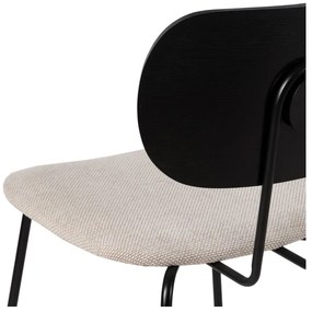 Scaune de dining albe/negre 4 buc. Cleo – Ixia