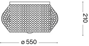 Plafonieră de cristal Ideal Lux PASHA 10×E14/40W/230V