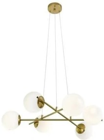Lustră Suspendată cu 6 Brațe – Soclu E27, Design Elegant, 68×68×80 cm