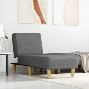 vidaXL Șezlong, gri închis, material textil