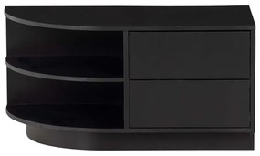 Comodă TV modulară neagră din lemn masiv de pin 156x40 cm Finca – WOOOD