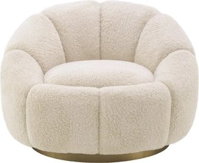 Fotoliu pivotant design elegant Inger, Brisbane cream