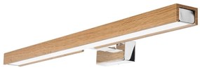Aplică LED pentru oglindă de baie Brilagi WOODY MIRROR LED/12W/230V IP44 stejar/crom