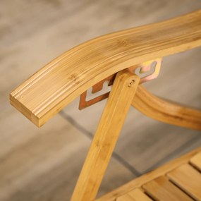 Scaun balansoar de grădină, poziţionabil, natural, bambus, FLOS