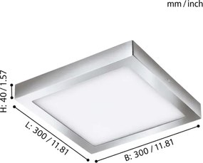 Eglo 33668-LED FUEVA-C Plafonieră LED RGBW reglabilă pentru baie 21W/230V 30x30cm