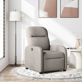 vidaXL Fotoliu rabatabil, gri taupe, material textil