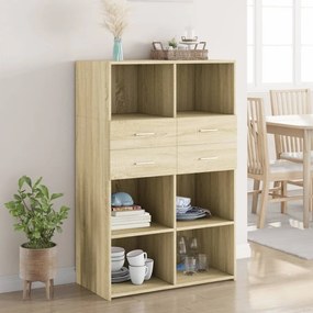 vidaXL Dulap înalt, stejar sonoma, 80x42,5x124 cm, lemn prelucrat