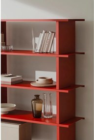 Bibliotecă roșie din metal 120x156x37 cm Hes – noo.ma