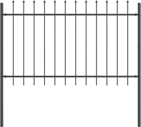 vidaXL Gard de Grădină Gri 1,7 x 1,2 m Oțel acoperit cu pulbere