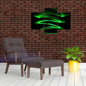 Tablou - valuri neon (90x60 cm)