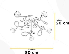 Lustră aplicată pentru copii BUTTERFLY 5xE14/6W/230V ONLI