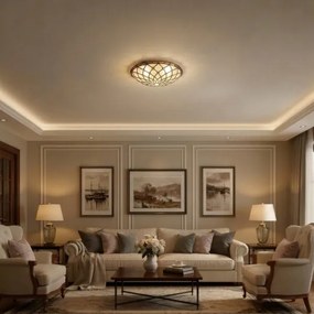 BRILAGI - Tiffany plafonieră cu vitralii IVORY 2xE27/60W/230V Ø 40 cm