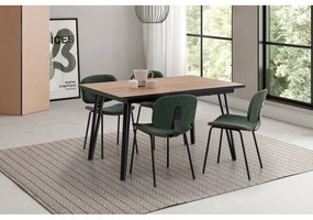 Masă de dining cu blat cu aspect de lemn de stejar 90x140 cm Cleo – Marckeric