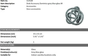 Obiect decorativ LUX Dominico M, diam.15cm gri 113528 HZ