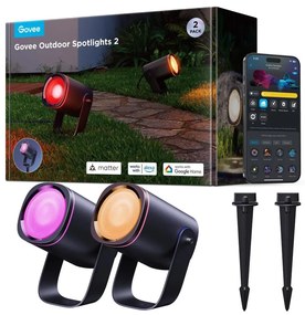 Proiector LED RGBWW dimabil Govee LED/12W/230V IP67 2700-6500K Wi-Fi