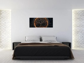 Tablou – Arborele vieții în lavă I. (120x50 cm)