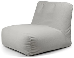 Fotoliu bean bag gri deschis cu tapițerie din țesătură bouclé Tube 100 – SLOWDOWN