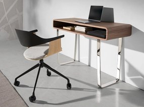 Scaun de birou pivotant design modern Gris-Negro