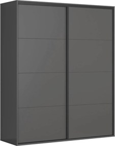 Dressing FLEX, gri grafit, PAL, cu 2 usi, 200x66x240 cm