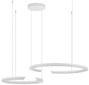 Lustra circulara aluminiu alb GREAMY D-93cm